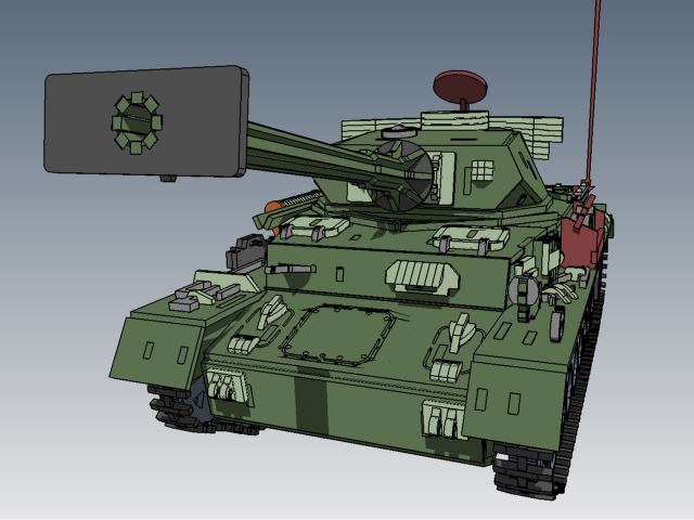 Panzerkampfwagen IV德军坦克模型3D图纸 Solidworks设计 附STEP